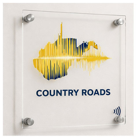 Custom engraved acrylic waveform art