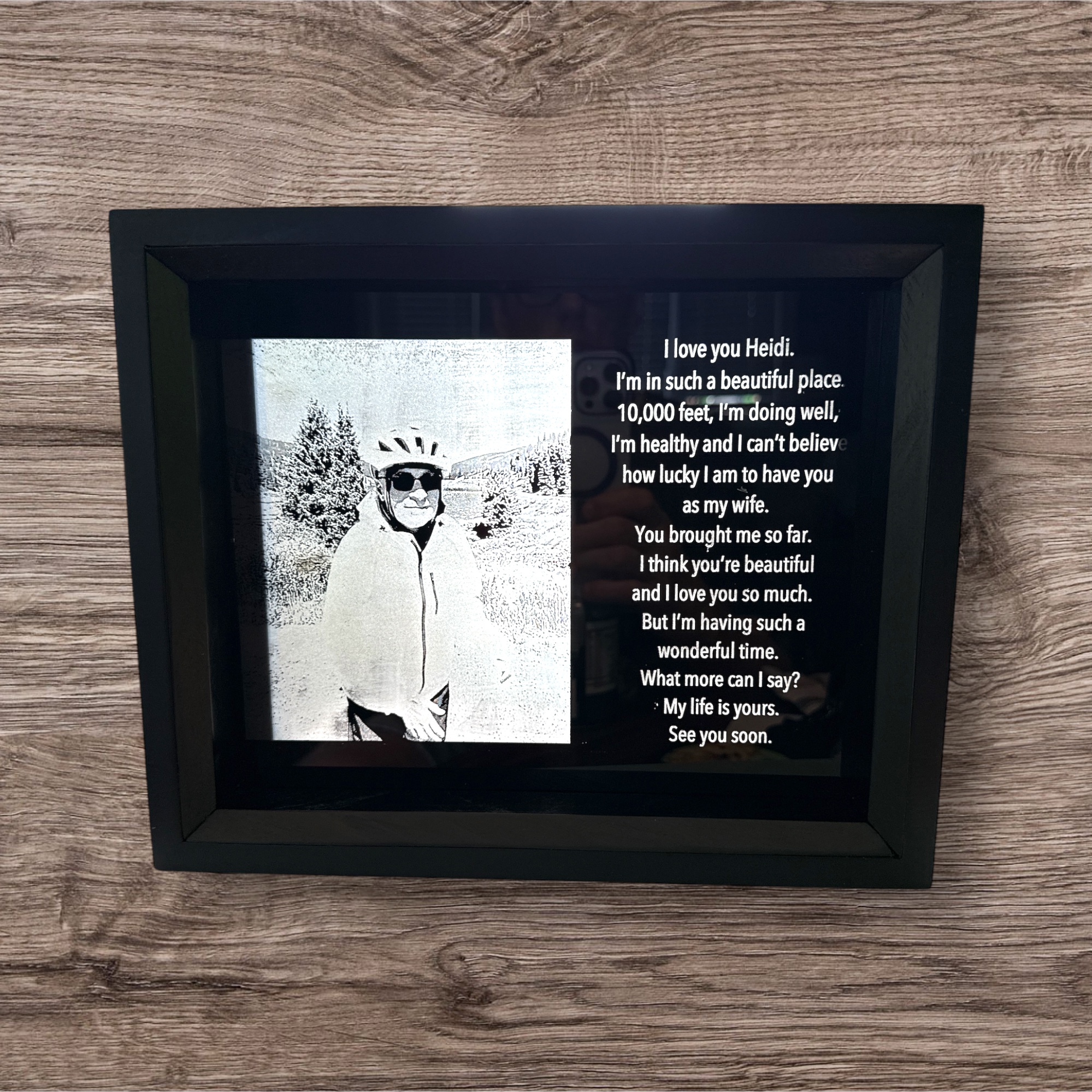 Memorial frame product